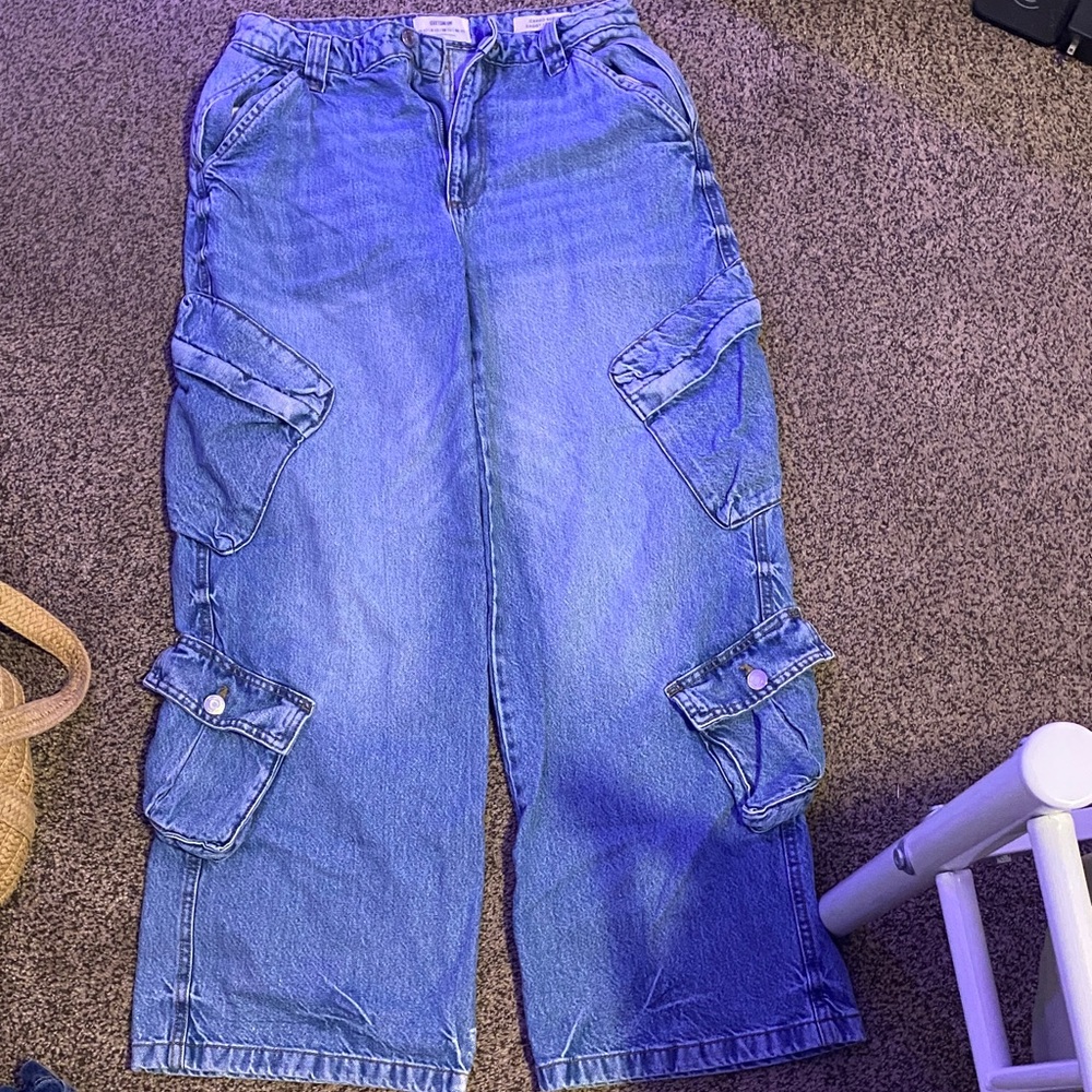 Cotton On Blue Cargo Women Jeans